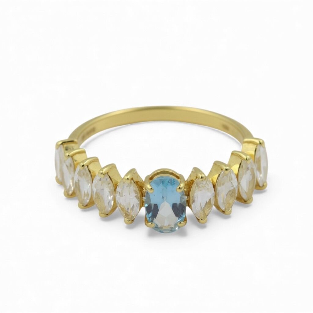 Anel Ouro 18k Topázio