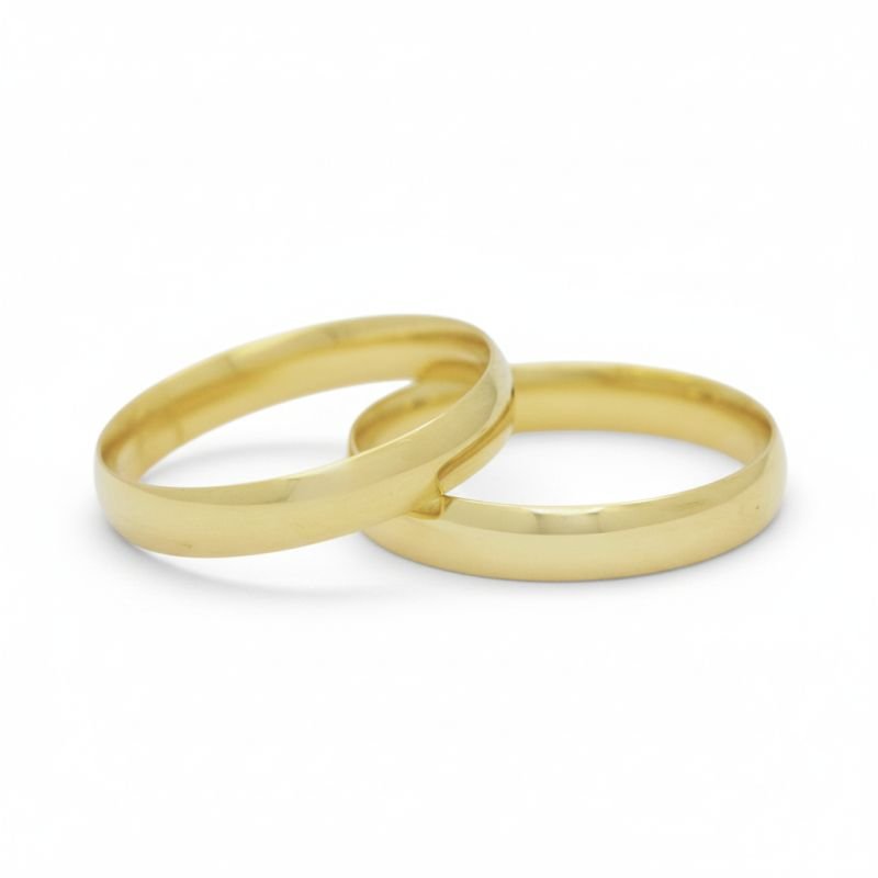 Aliança abaulada anatômica em ouro 18k (unidade)