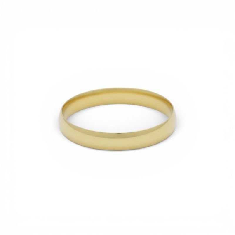 Aliança Abaulada Semi Anatômica Ouro 10K | 3mm (unidade)