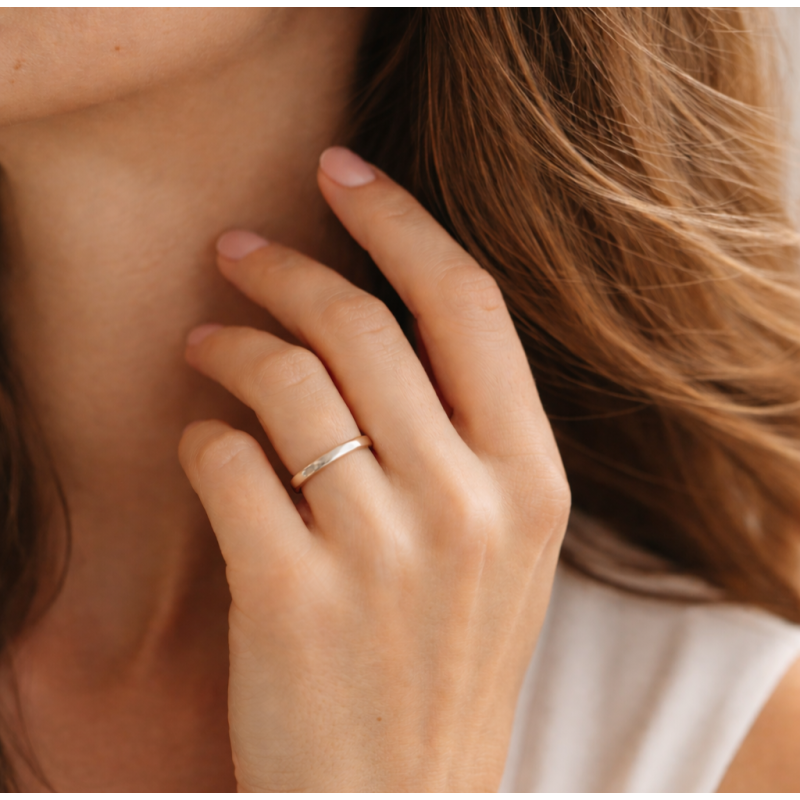 Aliança Prata Lisa