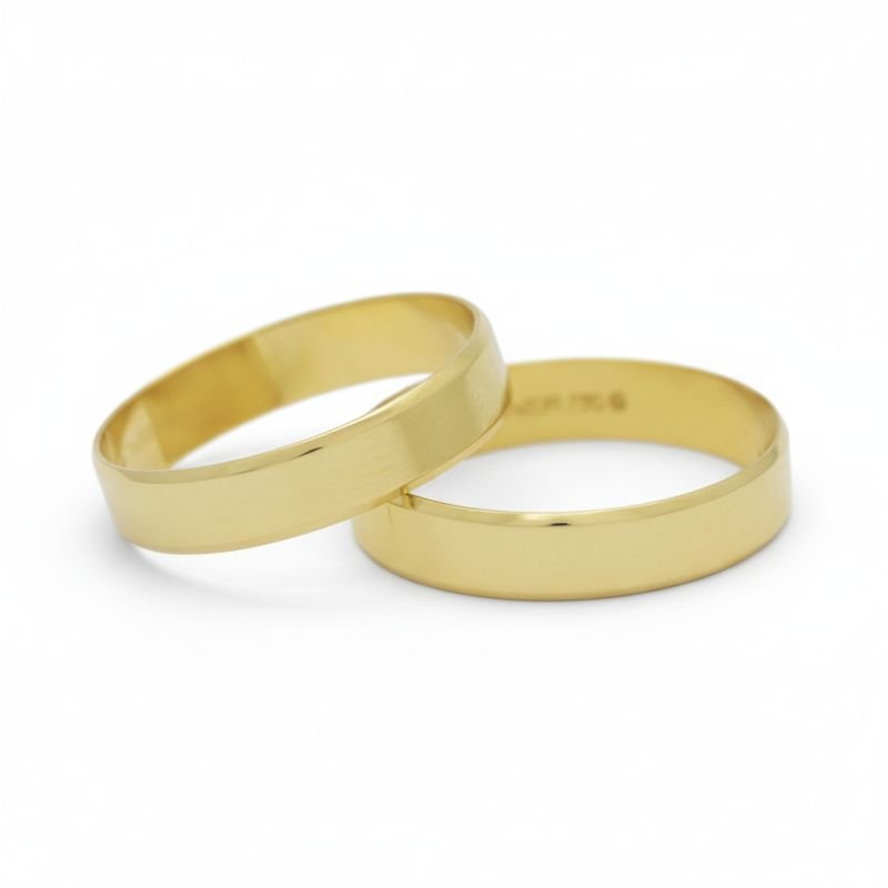 Aliança reta em ouro 18k (unidade)