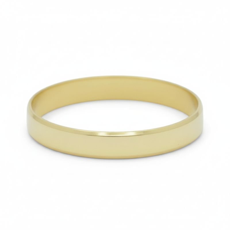Aliança reta lisa em ouro 10k (unidade)