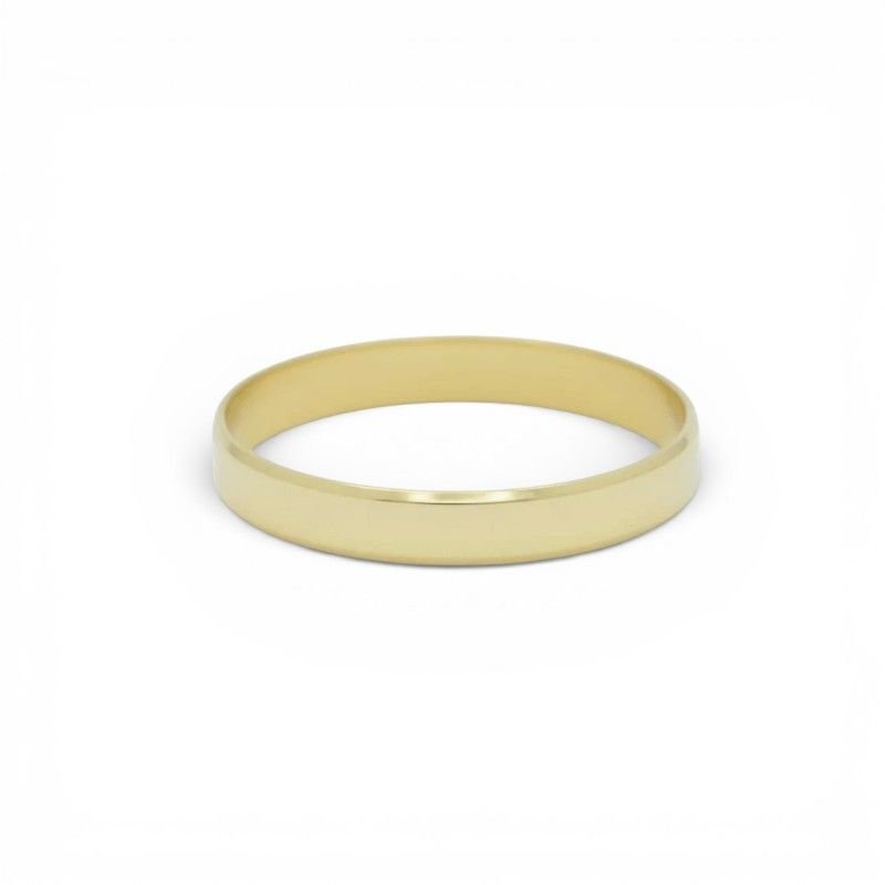 Aliança reta lisa em ouro 10k (unidade)