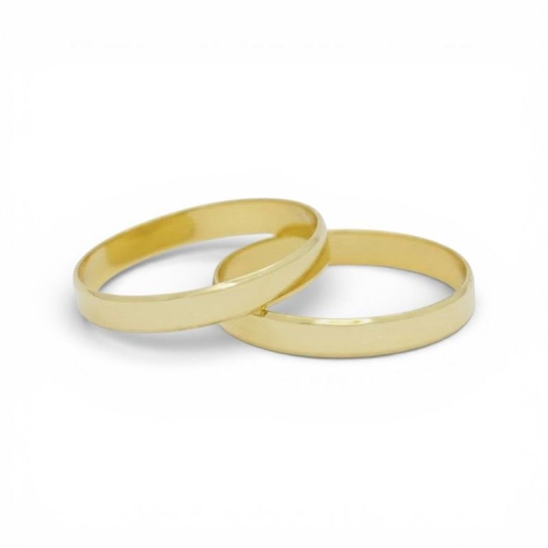 Aliança reta lisa em ouro 10k (unidade)