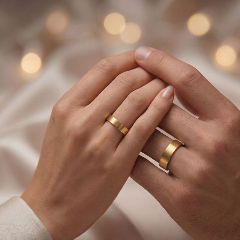 Aliança reta semi anatômica em ouro 18k (unidade)