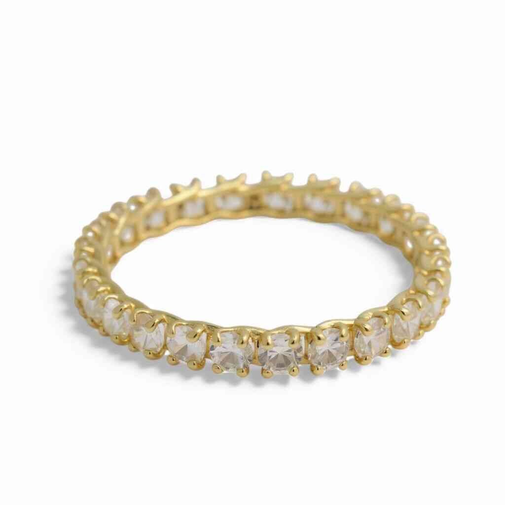 Anel Ouro 18k Zircônia