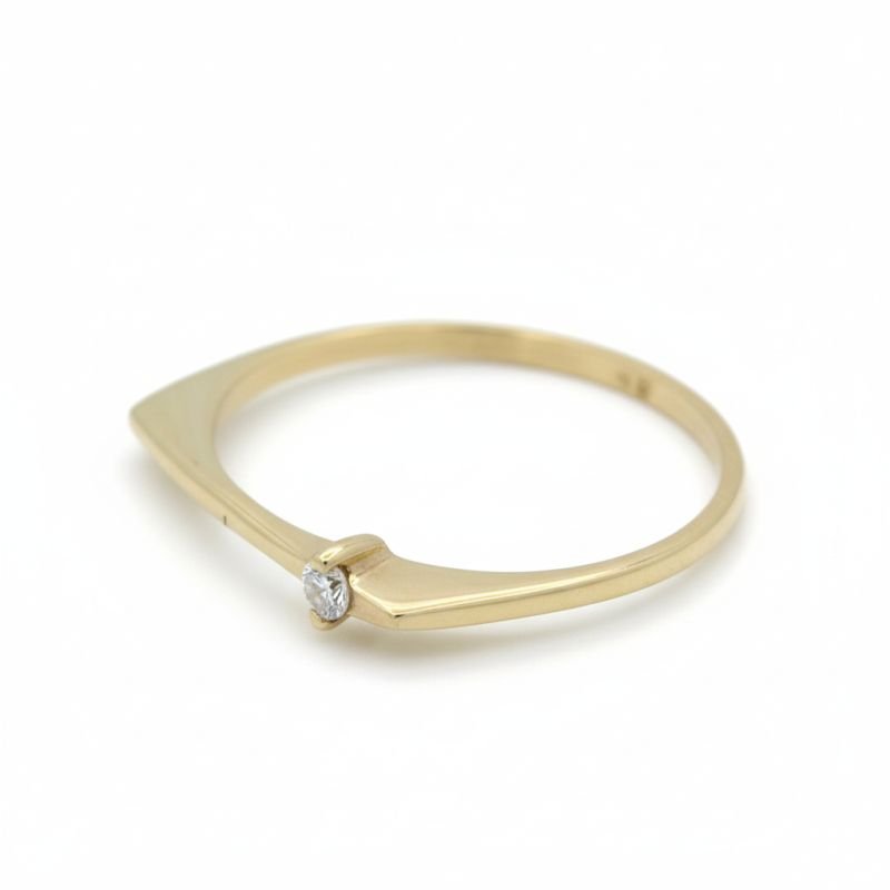 Anel Ouro 10k Quadrado