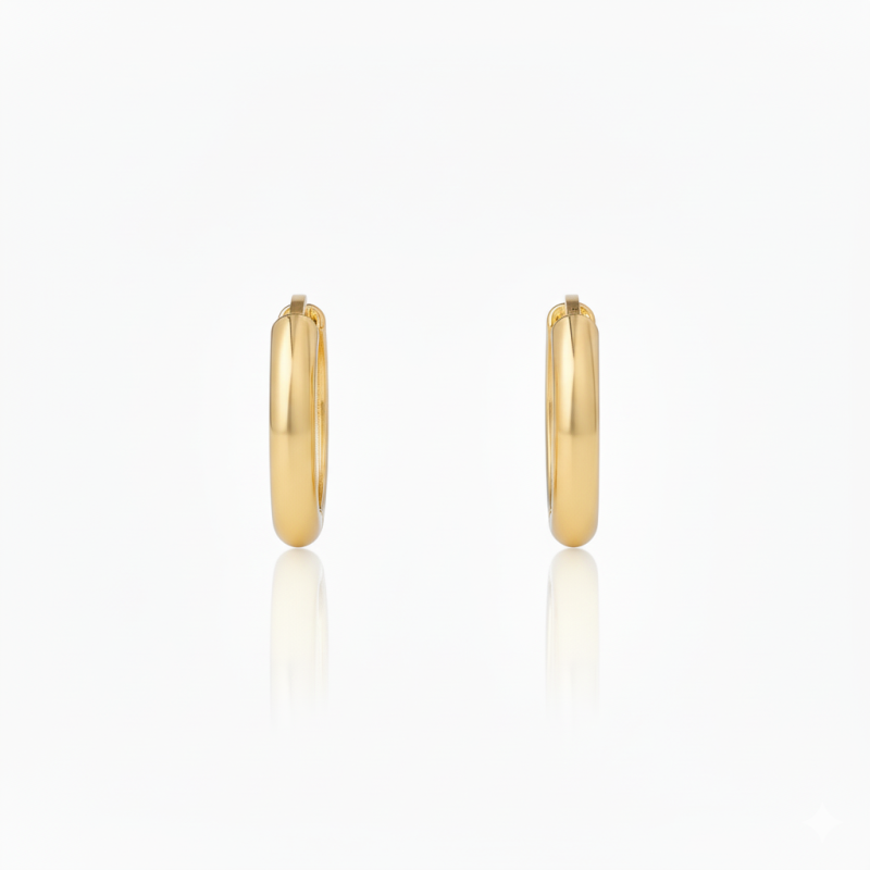 Brinco Argola P Click Ouro 18k