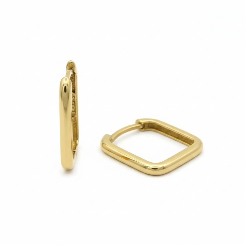 Brinco Argola Quadrada 14mm
