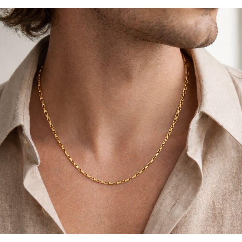 Corrente Ouro 18k Malha Tijolinho