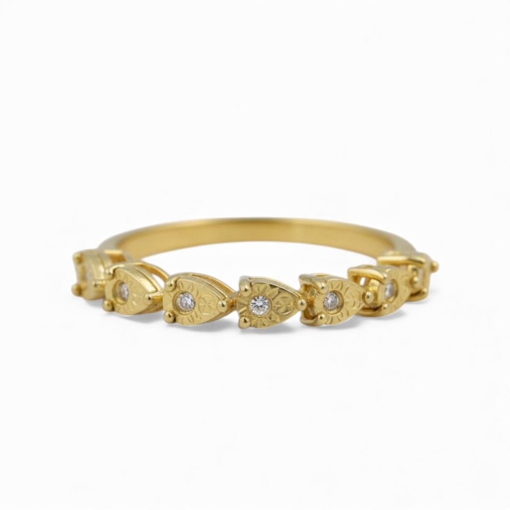 Anel Ouro 18k com Brilhantes 0,04CT