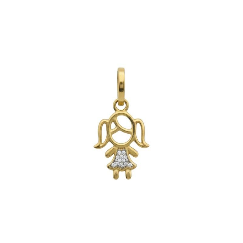 Pingente Menina Ouro 18K