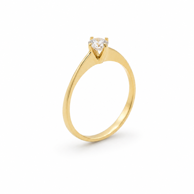 Solitário Ouro 18K